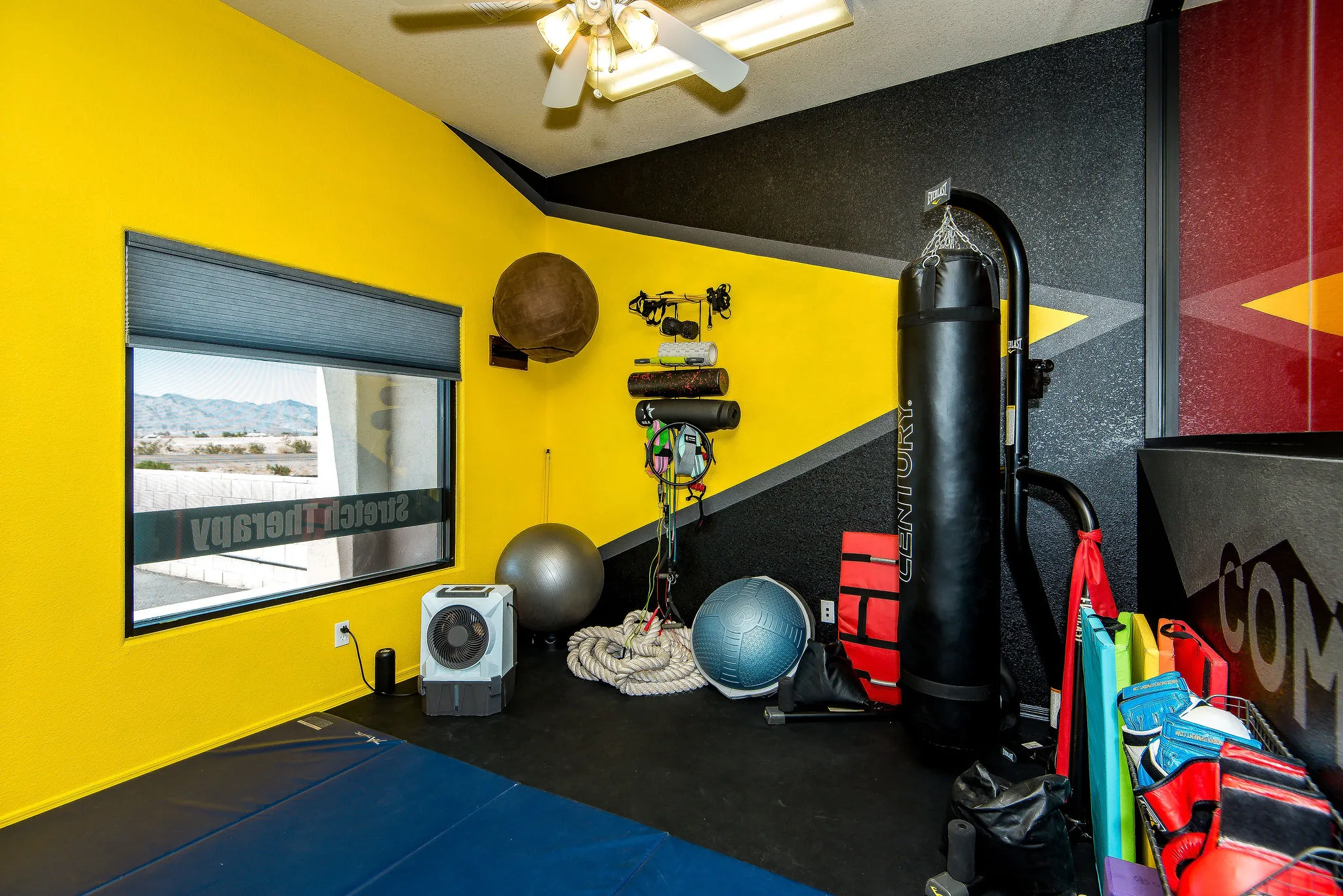 Fitness equipment ready for a workout session